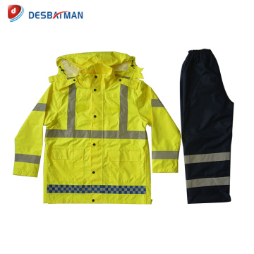 2017 mais novo design polícia reflexivo jaqueta reflective segurança rainsuit